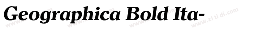 Geographica Bold Ita字体转换